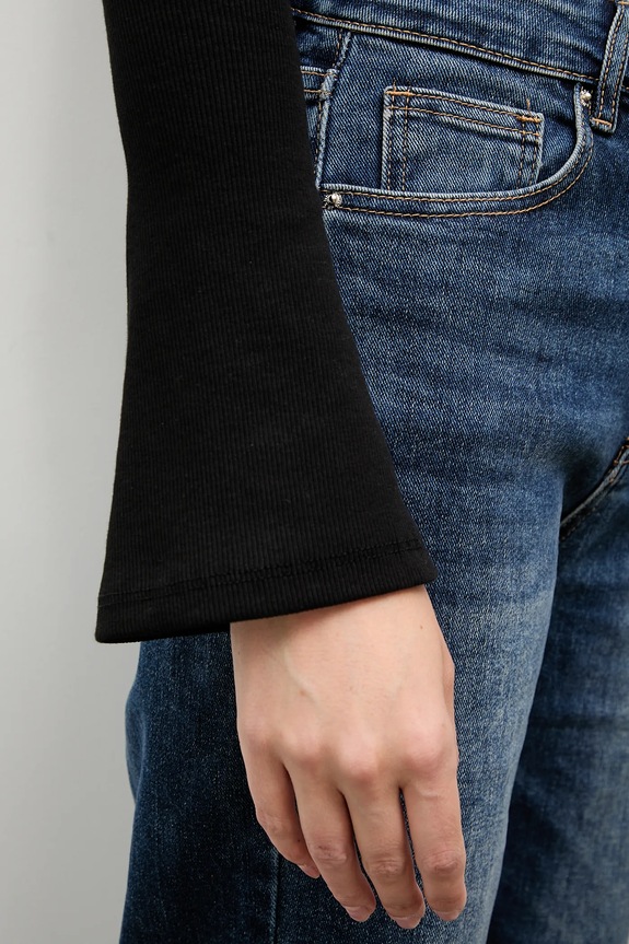 Answear.LAB longsleeve 16664.TOS negru