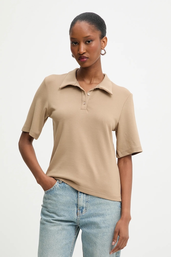 Answear.LAB polo beżowy sng.tms