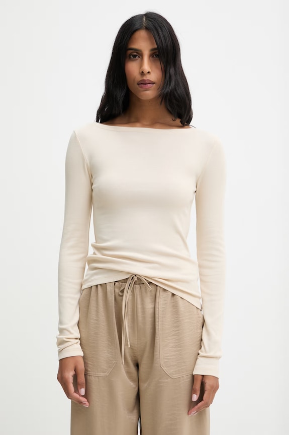 Answear.LAB longsleeve beżowy dv.hit.sng.tak