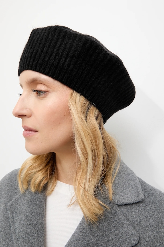 Answear.LAB beret wełniany wełna czarny L11.CMS