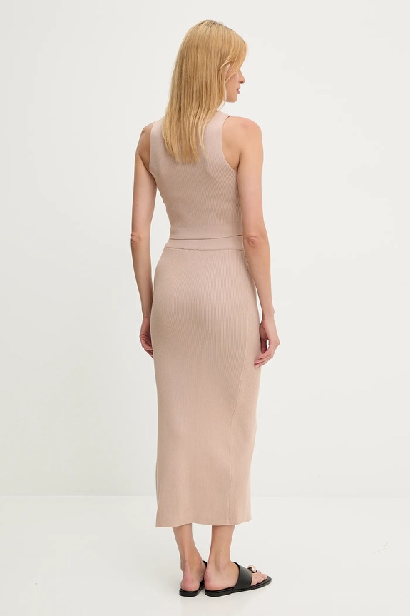 Answear.LAB top i spódnica brązowy DZ93068-B