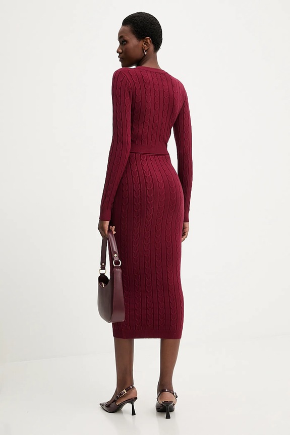Answear.LAB sweter i spódnica bordowy MC7575.fh