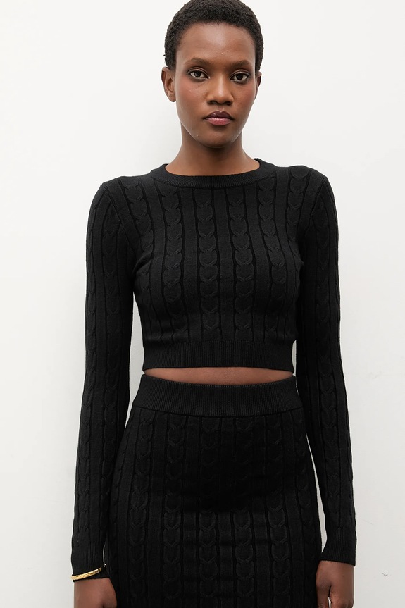 Answear.LAB sweter i spódnica MC7575.fh czarny WA25