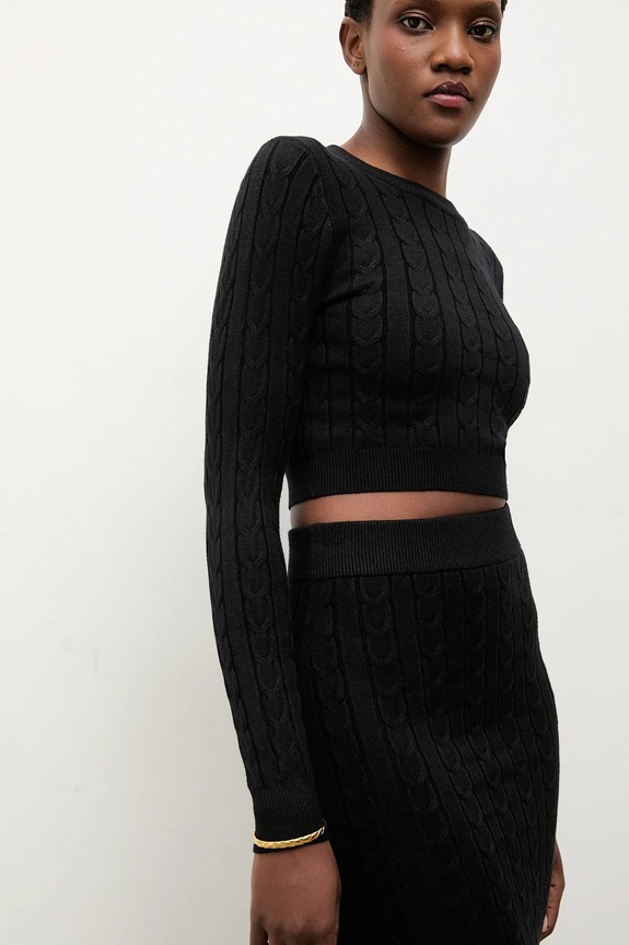 Answear.LAB sweter i spódnica MC7575.fh czarny