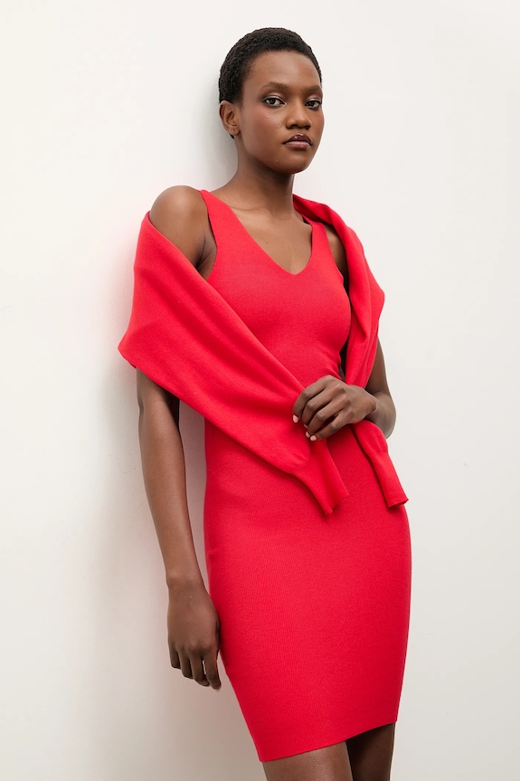 Answear.LAB rochie si pulover tricotaj rosu MC7291.fh