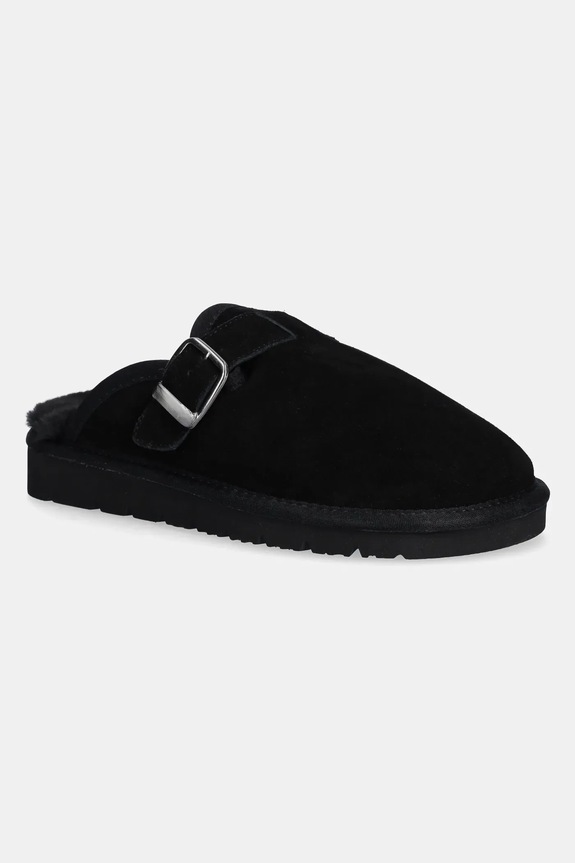 Answear.LAB pantofole in camoscio nero AW25.9