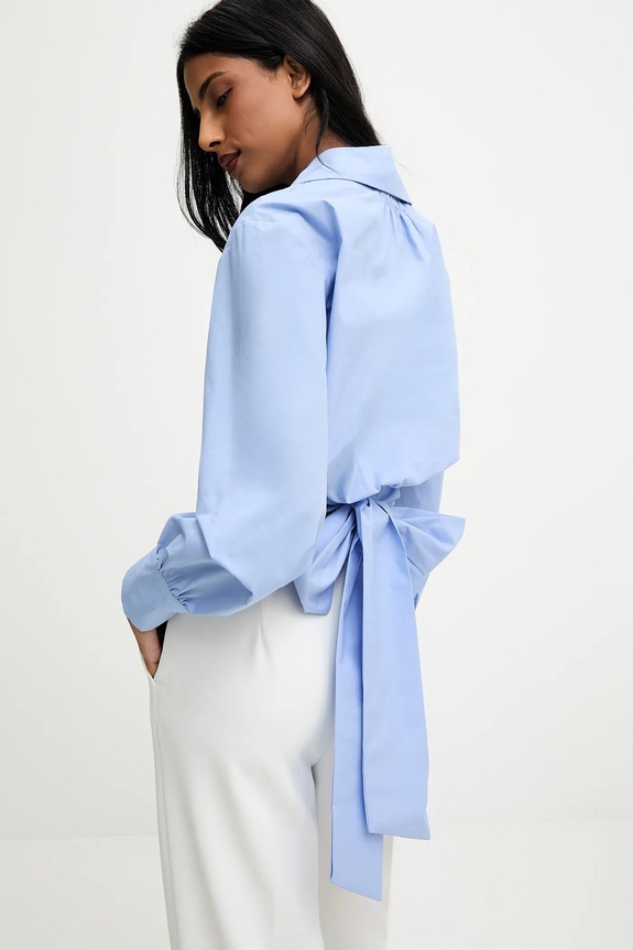 Answear.LAB camicia tessuto elasticizzato blu 93028