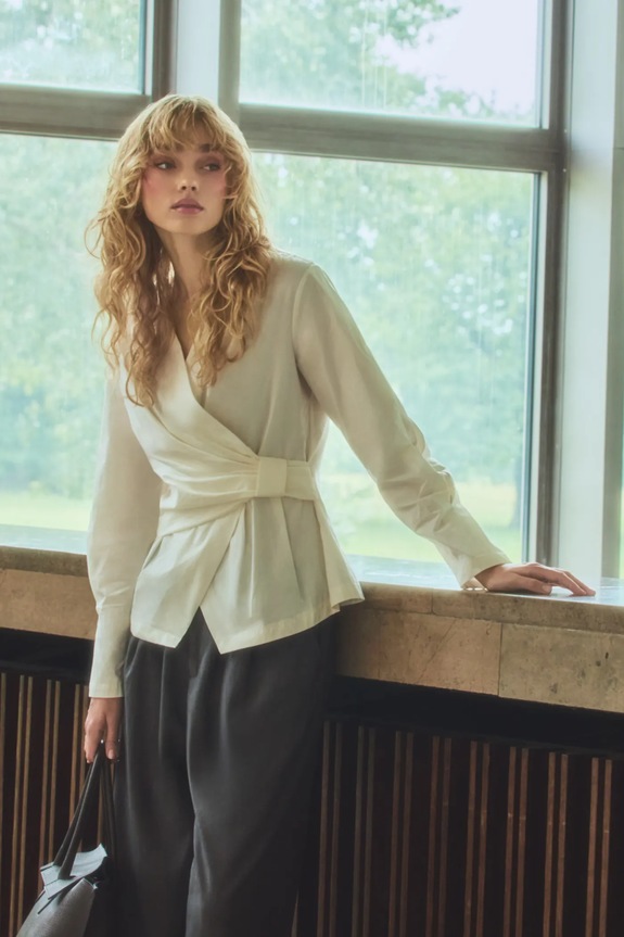 Answear.LAB pamut ing pamut fehér ST.BL.1158.TOS