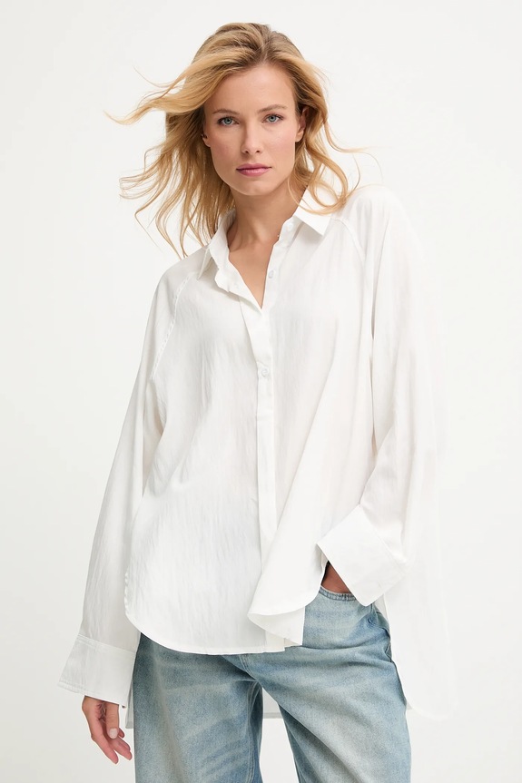 Πουκάμισο Answear.LAB μακρύ λευκό 14749.ilk