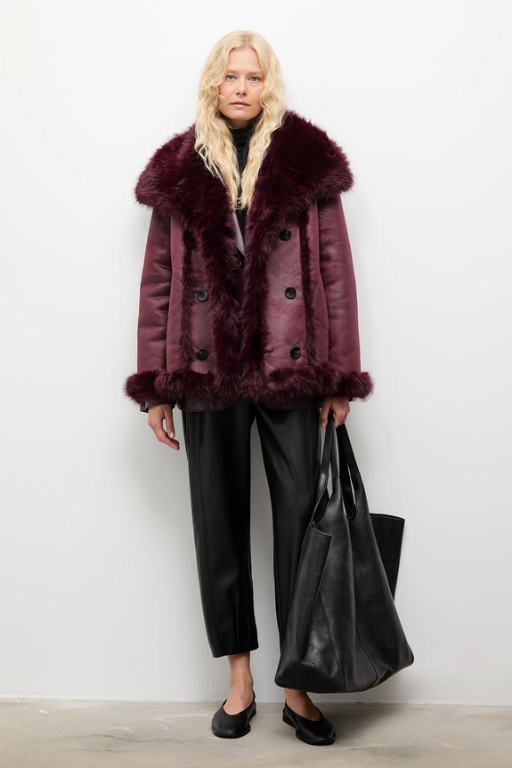 Plašč Answear.LAB WA25-KPD006 bordo WA25