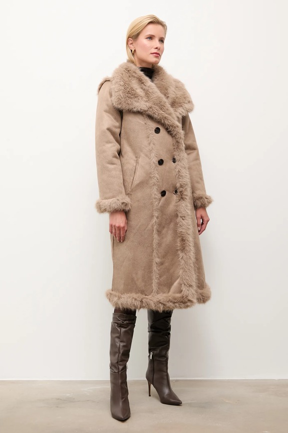 Αναστρέψιμο παλτό Answear.LAB χωρίς μόνωση καφέ WA25-KPD017