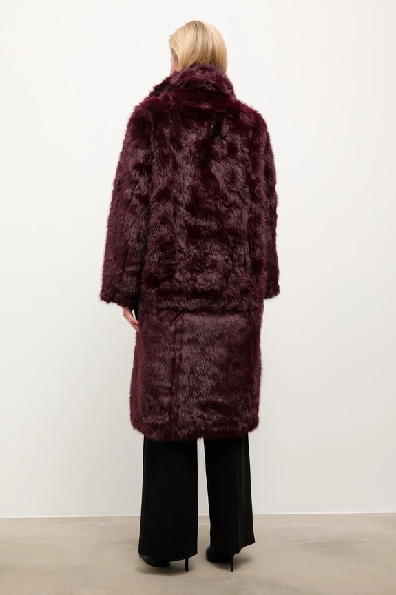 Answear.LAB płaszcz dwustronny bordowy WA25-KPD017