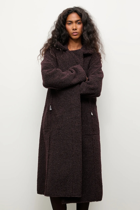 Answear.LAB kabát WA25-KPD020 burgundia WA25