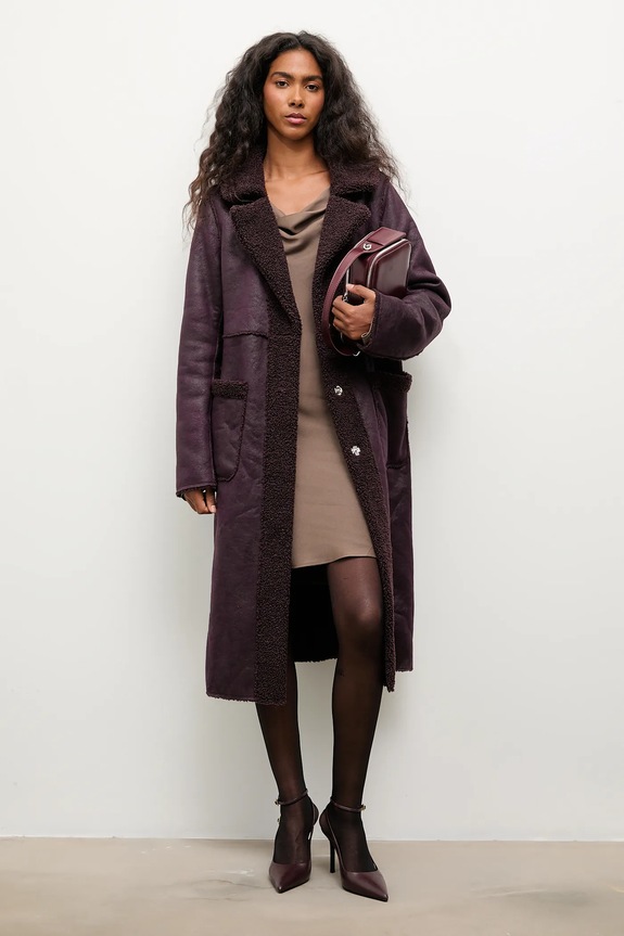 Ruházat Answear.LAB kabát WA25-KPD020 burgundia