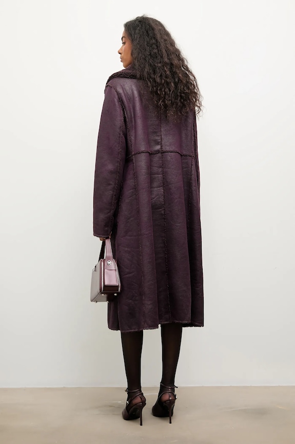 Answear.LAB kabát burgundia WA25-KPD020