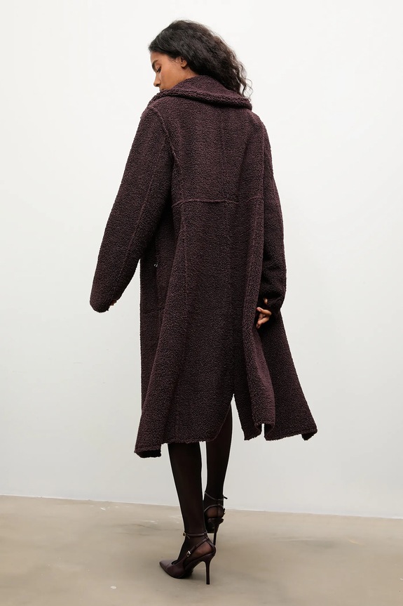 Answear.LAB kabát WA25-KPD020 burgundia