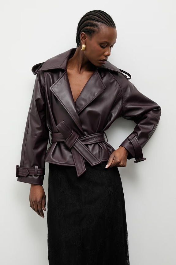 Answear.LAB giacca corta da donna in pelle NOA dalla collezione Unscripted senza granata NOA