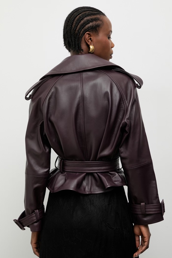 Abbigliamento Answear.LAB giacca corta da donna in pelle NOA dalla collezione Unscripted NOA granata