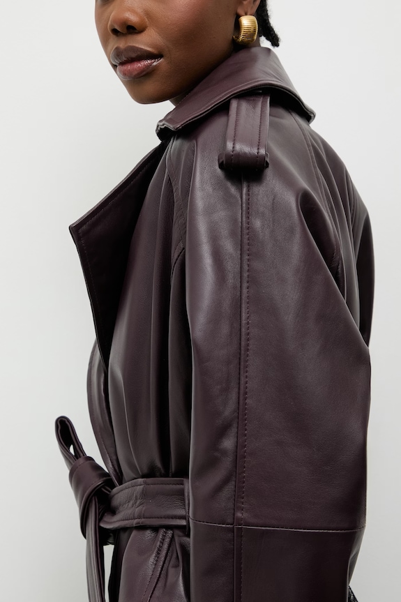 Answear.LAB giacca corta da donna in pelle NOA dalla collezione Unscripted NOA granata