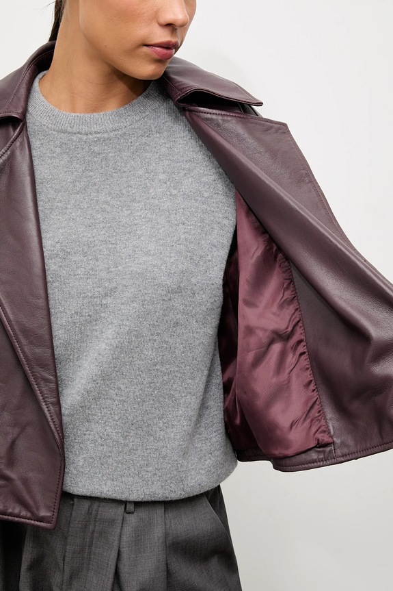 Answear.LAB giacca corta da donna in pelle NOA dalla collezione Unscripted NOA