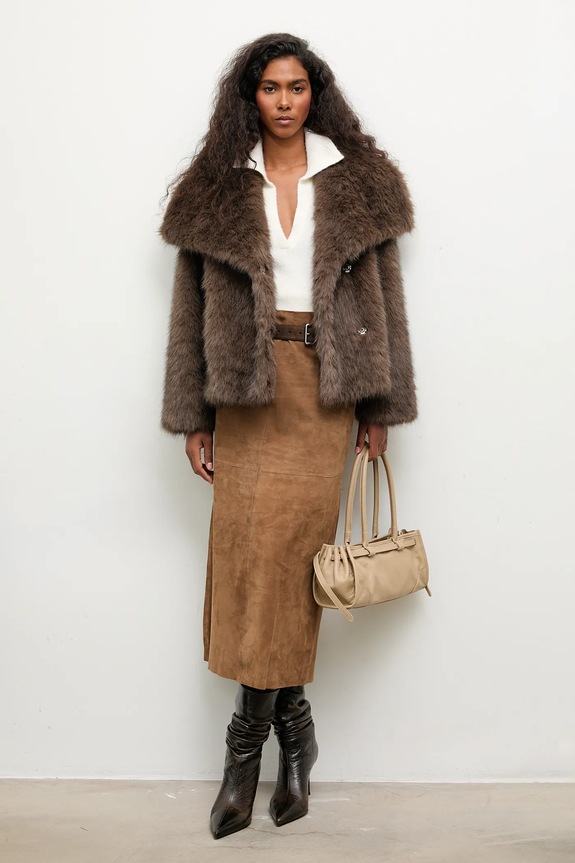 Jakna Answear.LAB bez tople podstave smeđa WA25-KUD003