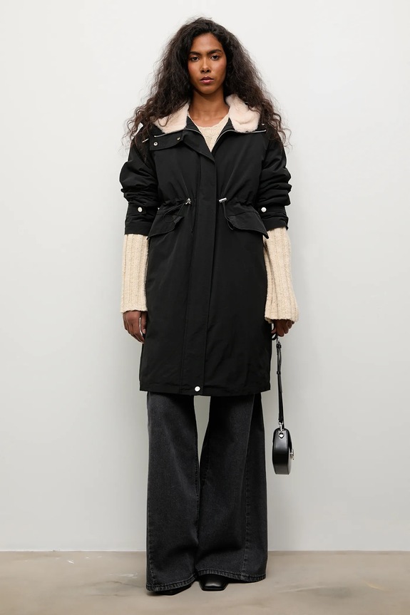 Answear.LAB giacca parka transitorio nero 8396.fh