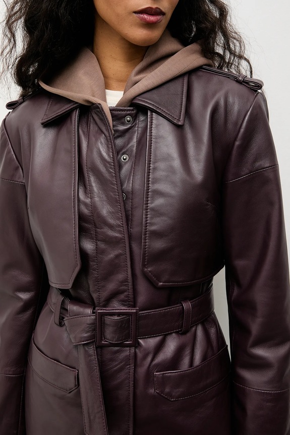 Answear.LAB trench da donna in pelle ICON dalla collezione Unscripted ICON