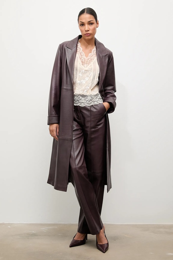 Кожаный плащ Answear.LAB ELEANOR ELEANOR бордо WA00