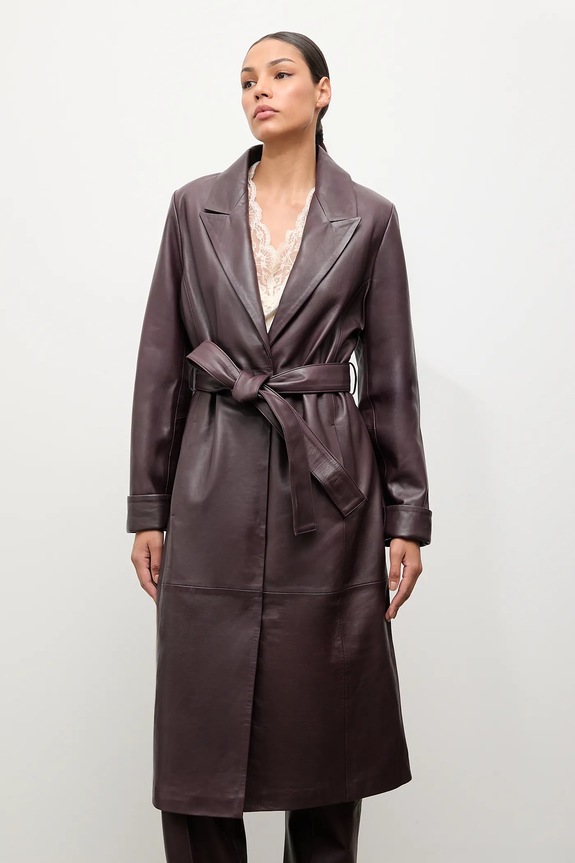 Кожаный плащ Answear.LAB ELEANOR бордо ELEANOR