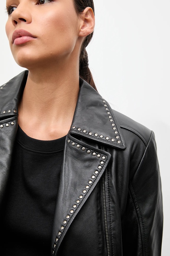 Answear.LAB geaca ramones de piele negru WA25-KUD035