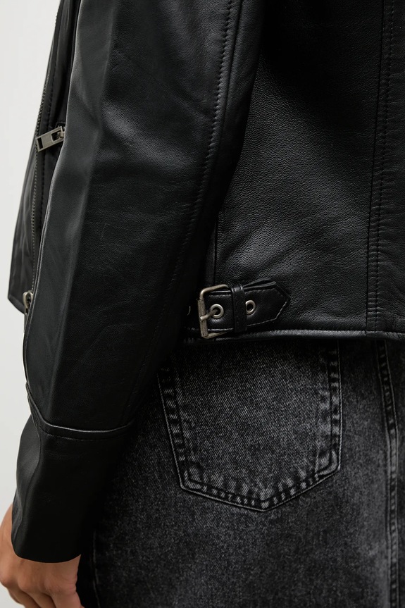 Answear.LAB geaca ramones de piele WA25-KUD035 negru