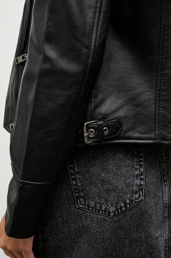 Answear.LAB geaca ramones de piele WA25-KUD035 negru