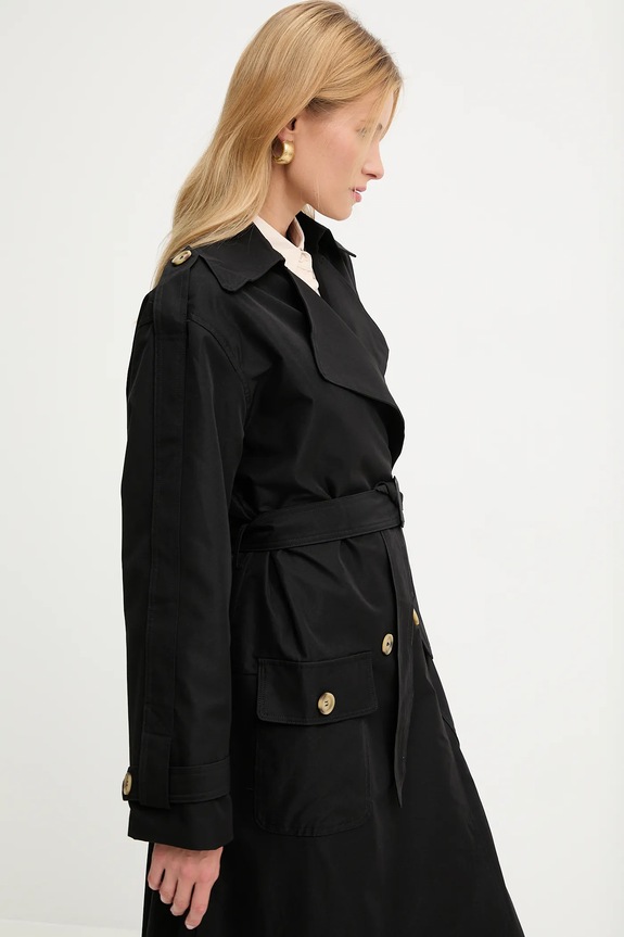 Answear.LAB cappotto in cotone nero 5126.iak