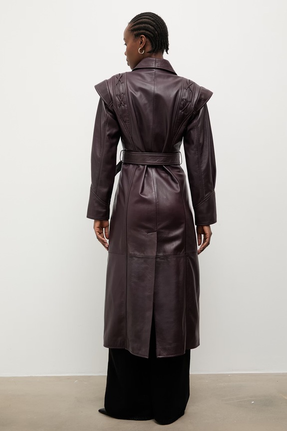 Abbigliamento Answear.LAB cappotto in pelle LILLIAN LILLIAN granata