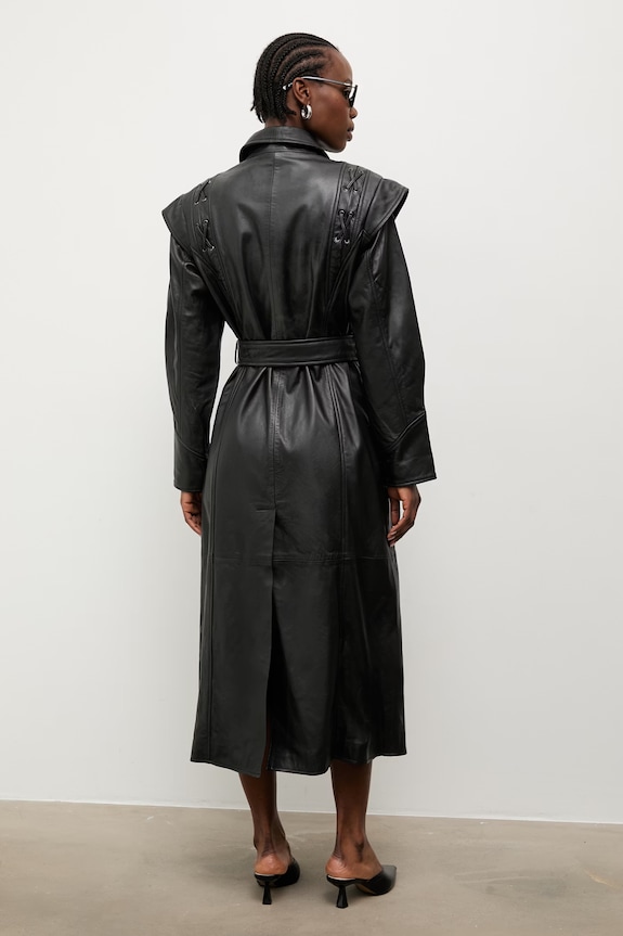 Одежда Кожаный плащ Answear.LAB LILLIAN LILLIAN чёрный