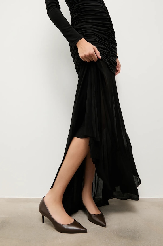 Answear.LAB szpilki skórzane 5-8 cm brązowy 439012D