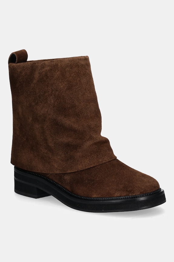 Answear.LAB cizme din piele intoarsa 844001 maro WA25