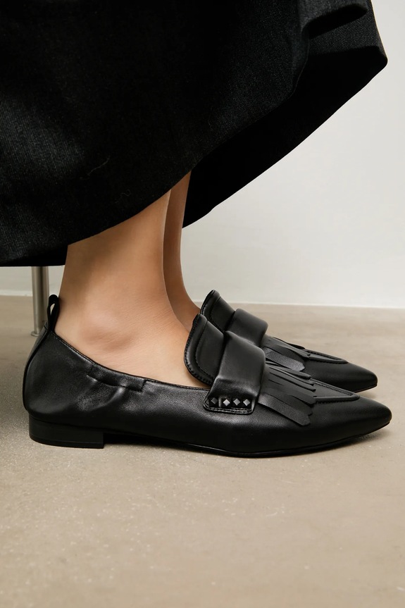 Answear.LAB mocassini in pelle pelle fiore nero F879-213-1