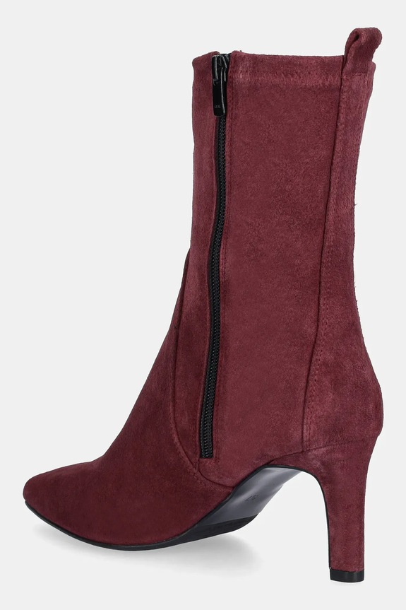 Answear.LAB velúr bokacsizma burgundia K.145004