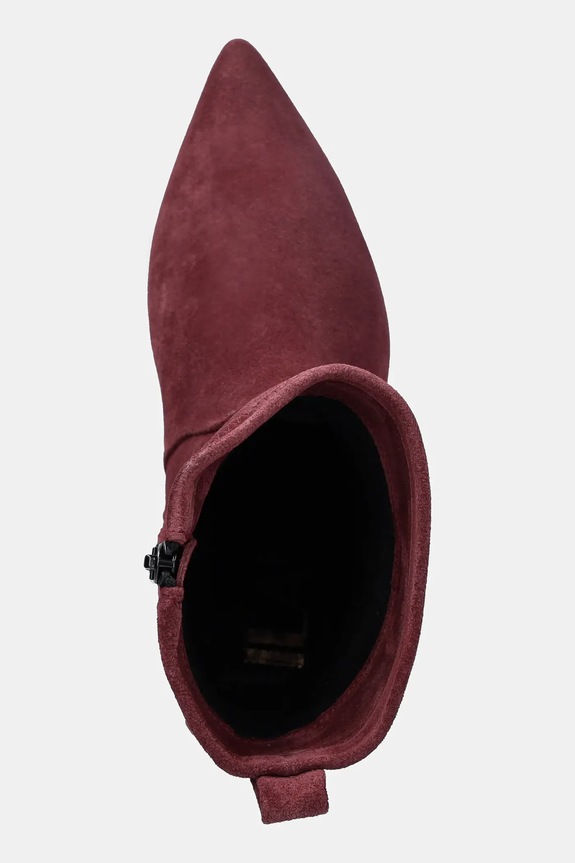 Answear.LAB velúr bokacsizma K.145004 burgundia