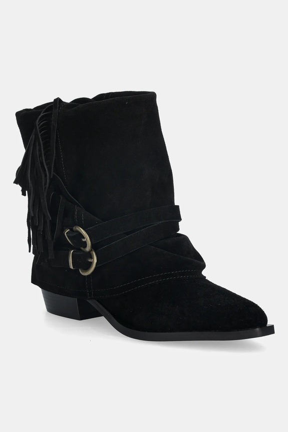 Semišové topánky Answear.LAB AN-XY25024-3188H-L čierna WA25