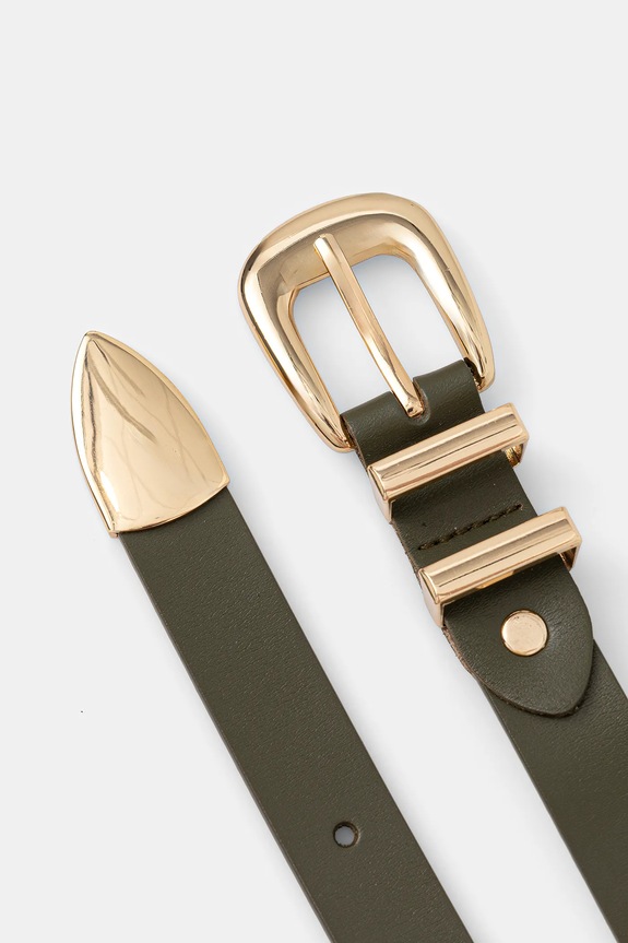 Answear.LAB pasek damski skórzany 2031.ijk zielony WA00