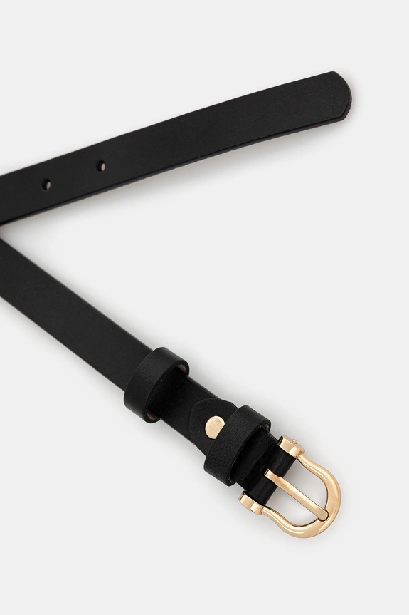 Answear.LAB curea de piele LD-2048.iak negru WA25