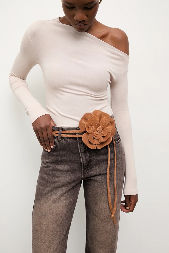 Semišový opasok Answear.LAB hnedá 1314.iak