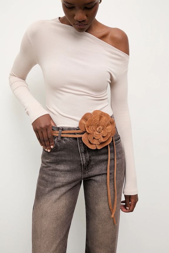 Semišový opasok Answear.LAB hnedá 1314.iak