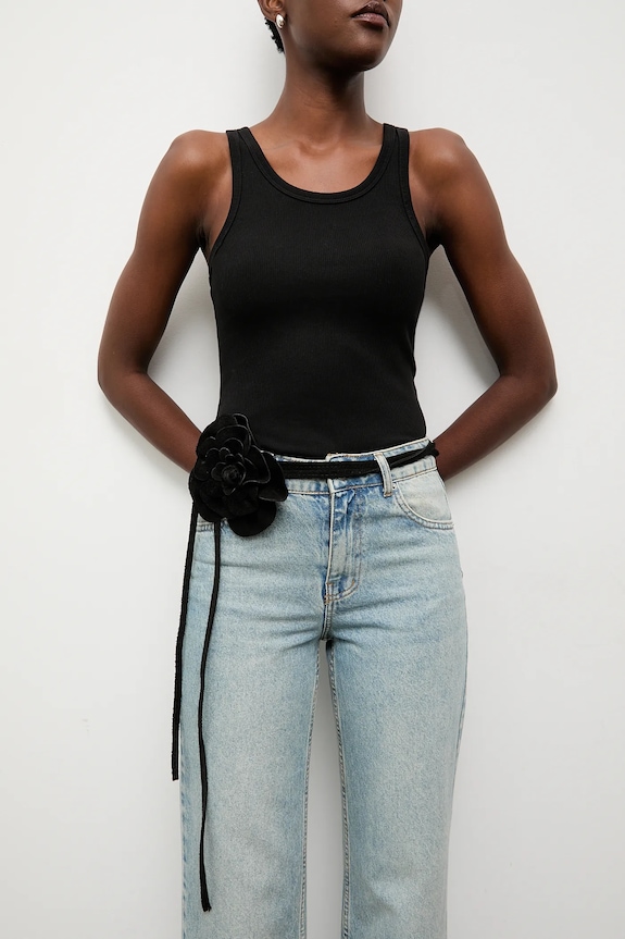 Semišový pásek Answear.LAB černá 1314.iak