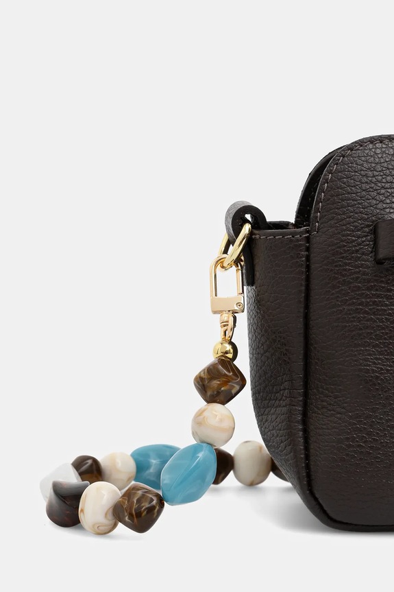 Pas za torbico Answear.LAB modra A-690.kamienie.hak