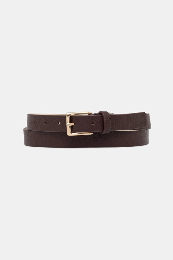Answear.LAB curea de piele burgundia C104.hak