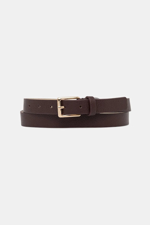 Answear.LAB curea de piele burgundia C104.hak