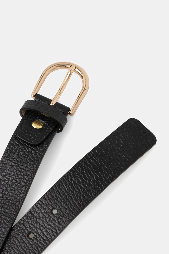 Answear.LAB curea de piele C-030.hak negru WS26
